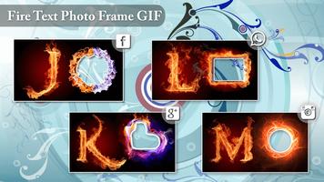 Fire Text Photo Frame Editor syot layar 1