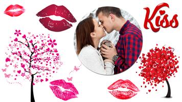 Kiss GIF Photo Frame Affiche