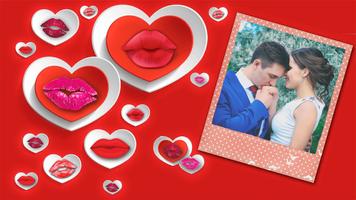 Kiss GIF Photo Frame تصوير الشاشة 1