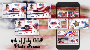 4th July GIF Photo Frame Poster
