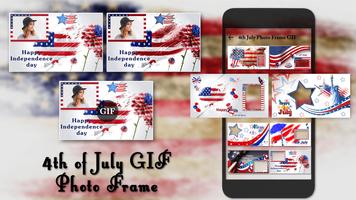 4th July GIF Photo Frame পোস্টার