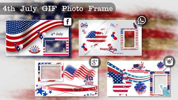 4th July GIF Photo Frame captura de pantalla 1