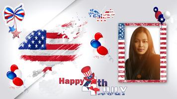 4th July GIF Photo Frame capture d'écran 3