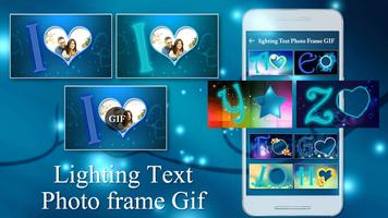 Lighting GIF Text Photo Frame  постер
