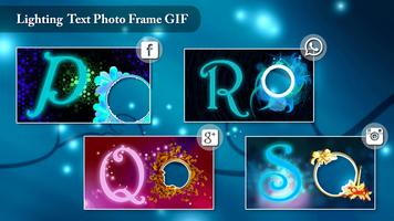 Lighting GIF Text Photo Frame  screenshot 1