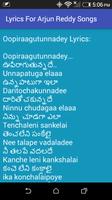 برنامه‌نما Lyrics For Arjun Reddy Songs عکس از صفحه