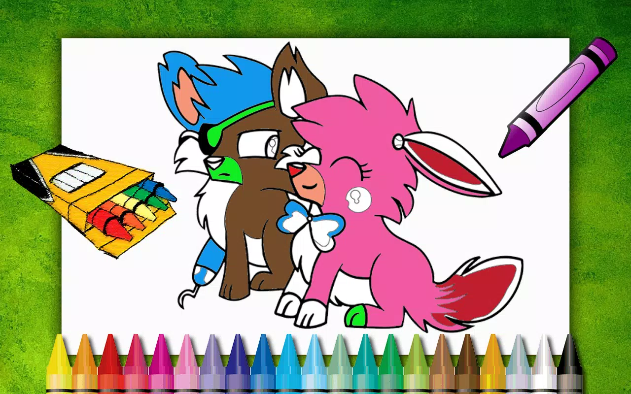 Mangle e Lolbit Five nights at freddy's desenho à lápis