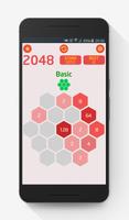 Hexic 2048 number Puzzle Game Affiche