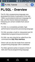 PL/SQL Tutorial تصوير الشاشة 1