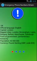 Emergency Numbers Britain poster