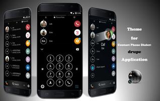 Theme Dialer Black White الملصق