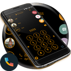 Theme Dialer CircleBlackOrange أيقونة