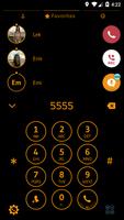 Theme Dialer CircleBlackOrange تصوير الشاشة 1