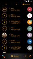 Theme Dialer CircleBlackOrange تصوير الشاشة 3