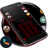 Theme Dialer Circle Black Red biểu tượng