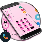 Theme Dialer Ribbon Black Pink أيقونة