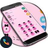 Theme Dialer Ribbon Black Pink أيقونة