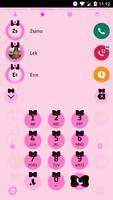 Theme Dialer Ribbon Black Pink تصوير الشاشة 1