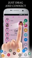 Theme Dialer Ribbon Black Pink capture d'écran 2