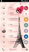 Glass Paris Phone Dialer Theme स्क्रीनशॉट 3