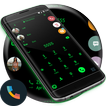 Flat Black Green Dialer Theme