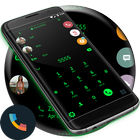 Flat Black Green Dialer Theme أيقونة