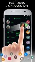 Flat Black Green Dialer Theme imagem de tela 2