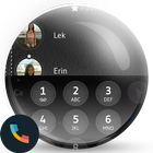Leather Black Phone Dial Theme icône