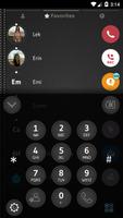 Leather Black Phone Dial Theme capture d'écran 1