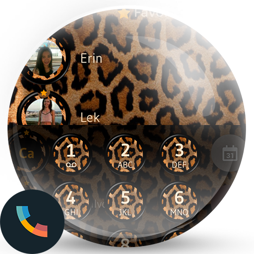 Theme Dialer Leopard Brown