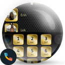 Theme Dialer Gold Black Dots APK