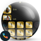Theme Dialer Gold Black Dots icône