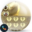 Theme Dialer Metal Gold Heart APK