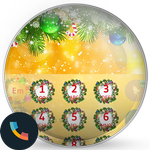 Theme Dialer Merry Xmas Gold icon