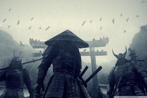Samurai Drawing Wallpaper captura de pantalla 1