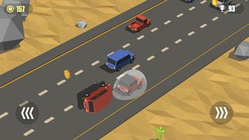 Blocky Cars: Traffic Rush Affiche