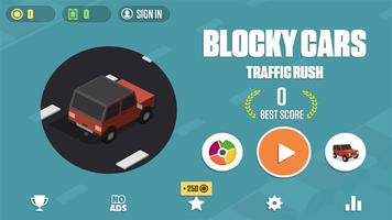Blocky Cars: Traffic Rush تصوير الشاشة 1