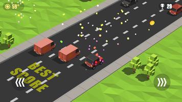 Blocky Cars: Traffic Rush captura de pantalla 2