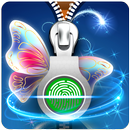 Fingerprint Lock Screen with Butterfly Zipper APK