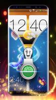 Fingerprint Lock Screen with Butterfly Zipper imagem de tela 1