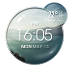 Icona Moto Blur Style Weather Clock