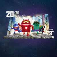 Super Hero Weather Today Widge ảnh chụp màn hình 1