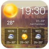 Wettervorhersage Widget Zeichen