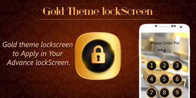 Gold Theme Advance Lock Screen Cartaz