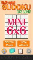 6x6 mini Sudoku Puzzle ON LINE الملصق