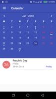 India Holidays Calendar 2018 स्क्रीनशॉट 1