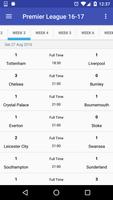 EPL League Table 2016-2017 ภาพหน้าจอ 2