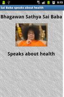 Poster Sai Baba speaks about health