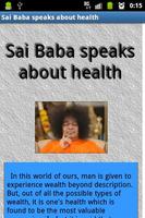 Sai Baba speaks about health تصوير الشاشة 1