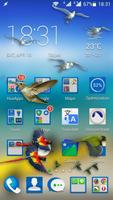 Bird Flying in Phone Prank-poster